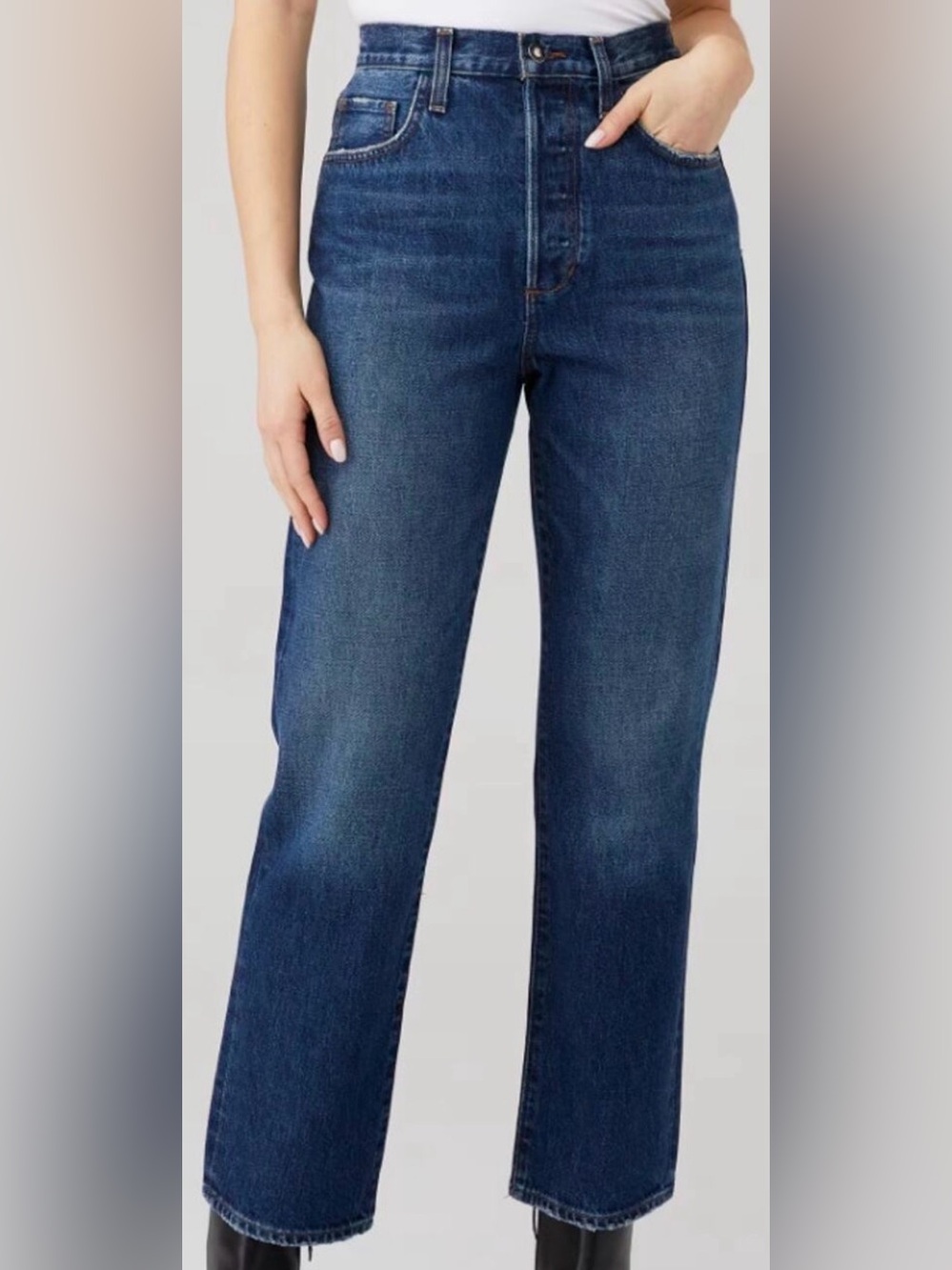Favorite Daughter Jeans The Otto High Rise Boyfriend Ankle Denim 100% Cotton 27